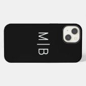 Einfaches modernes Monogramm initial personalisier iPhone Hülle (Rückseite (Horizontal))