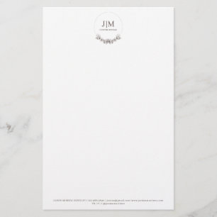 Einfaches modernes Monogramm Juwelier Quadrat Gesc Briefpapier