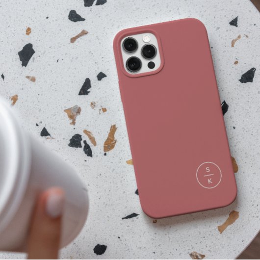 Einfaches modernes Monogramm Name Case-Mate iPhone Hülle