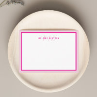 Einfaches modernes Monogramm Rosa Zweiton-Rahmen
