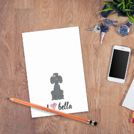 Einfaches, modernes Monogramm Stilvolles Black Poo Post-it Klebezettel