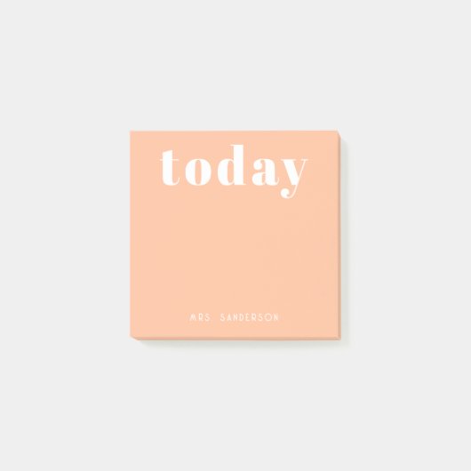 Einfaches, modernes Motivierend Personalisiertes P Post-it Klebezettel (Vorderseite)