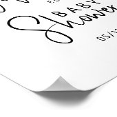 Einfaches, modernes, neutrales Begrüßungszeichen f Poster (Ecke)