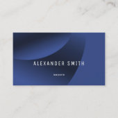 Einfaches, modernes Office Blue Gold Berufliches F Visitenkarte (Vorderseite)