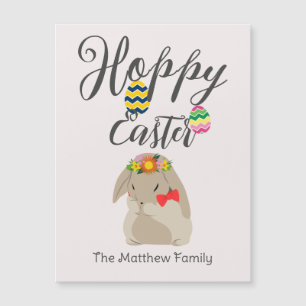 einfaches modernes Osterhasen Happy Oaster für Fre Magnetkarte