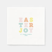 Einfaches, modernes Pastell-Ostern Serviette (Vorderseite)