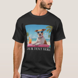 Einfaches modernes personalisiertes Foto und Text T-Shirt