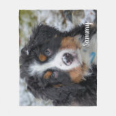 Einfaches, modernes, Personalisiertes Hundehund-Fo Fleecedecke (Vorderseite)