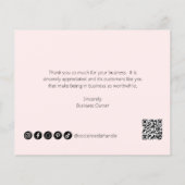 Einfaches, modernes Pink-Budget-Geschäft dank Kart (Rückseite)