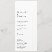 Einfaches, modernes Programm für das Hochzeitsflae (Vorderseite)