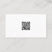 Einfaches modernes QR-Code Danke Stylisch Visitenkarte (Rückseite)