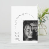 Einfaches modernes QR-Code-Hochzeitsbudget Save-th Save The Date (Stehend Vorderseite)