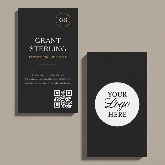 Einfaches modernes QR-Code-Logo Professionell Visitenkarte