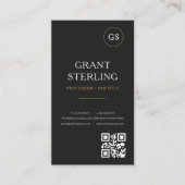 Einfaches modernes QR-Code-Logo Professionell Visitenkarte (Vorderseite)