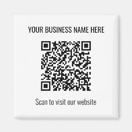 Einfaches, modernes QR Code Square Weißes Magnet