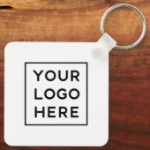 Einfaches, modernes QR-Format mit Logo-Back | Schlüsselanhänger (Rückseite)