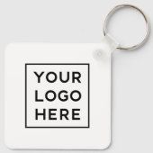 Einfaches, modernes QR-Format mit Logo-Back | Schlüsselanhänger (Rückseite)