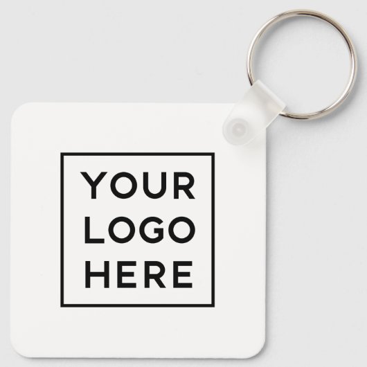 Einfaches, modernes QR-Format mit Logo-Back | Schlüsselanhänger (Rückseite)