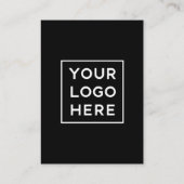 Einfaches, modernes QR-Format mit Logo-Back | Schw Visitenkarte (Rückseite)