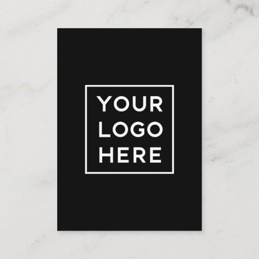 Einfaches, modernes QR-Format mit Logo-Back | Schw Visitenkarte (Rückseite)