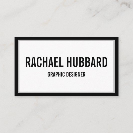 Einfaches, modernes QR-Format Visitenkarte (Vorderseite)