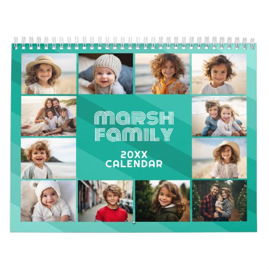 Einfaches, modernes Retro Strip Foto pro Monat Kalender (Titelbild)