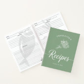 Einfaches modernes Rezeptbuch Notizblock (Innenseite)