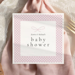 Einfaches, modernes rosa Kariertes Bow Serviette