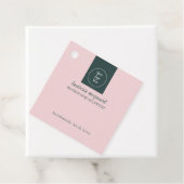 Einfaches, modernes Rosa-Logo Geschenkanhänger (Beispiel)