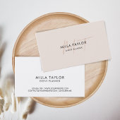 Einfaches, modernes, rosa Monogramm-Feministenlogo Visitenkarte