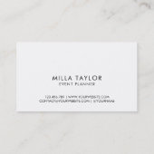 Einfaches, modernes, rosa Monogramm-Feministenlogo Visitenkarte (Rückseite)