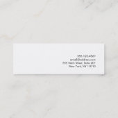 Einfaches, modernes Rot Beruflich Mini Visitenkarte (Rückseite)