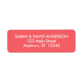 Einfaches, modernes Rücksendesiegel für Korallen (Vorne)