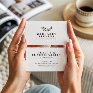 Einfaches, modernes, sanftes Leinen mit elegantem  Visitenkarte