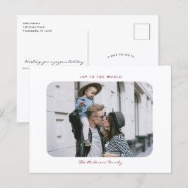 Einfaches, modernes, sauberes Weihnachtsfest-Foto Postkarte