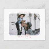 Einfaches, modernes, sauberes Weihnachtsfest-Foto Postkarte (Vorderseite)