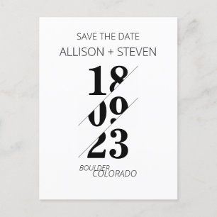 Einfaches, modernes Save the Date Design Postkarte