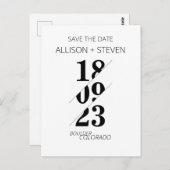 Einfaches, modernes Save the Date Design Postkarte (Vorne/Hinten)