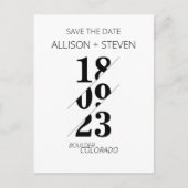 Einfaches, modernes Save the Date Design Postkarte (Vorderseite)