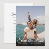 Einfaches Modernes Save the Date Elegantes Skript (Vorne/Hinten)