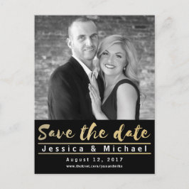 Einfaches modernes Save the Date Foto Ankündigungspostkarte
