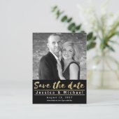 Einfaches modernes Save the Date Foto Ankündigungspostkarte (Stehend Vorderseite)