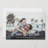 Einfaches, modernes Save the Date Script-Foto (Vorderseite)