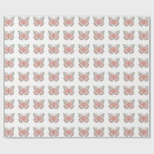 Einfaches modernes Schmetterlingsmuster Geschenkpapier (Flach)