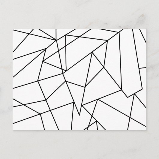 Einfaches modernes Schwarz-Weiß-Muster Postkarte (Vorderseite)