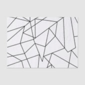 Einfaches modernes Schwarz-Weiß-Muster Seidenpapier (Vorderseite)