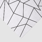 Einfaches modernes Schwarz-Weiß-Muster Seidenpapier (Ausschnitt)