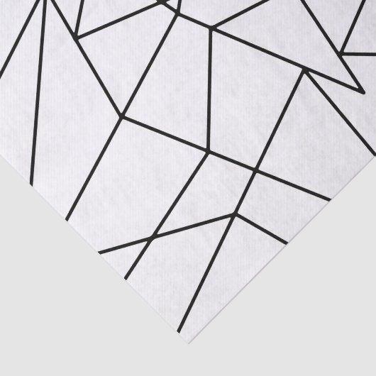 Einfaches modernes Schwarz-Weiß-Muster Seidenpapier (Ausschnitt)