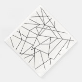 Einfaches modernes Schwarz-Weiß-Muster Serviette (Ecke)