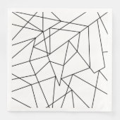 Einfaches modernes Schwarz-Weiß-Muster Serviette (Vorderseite)